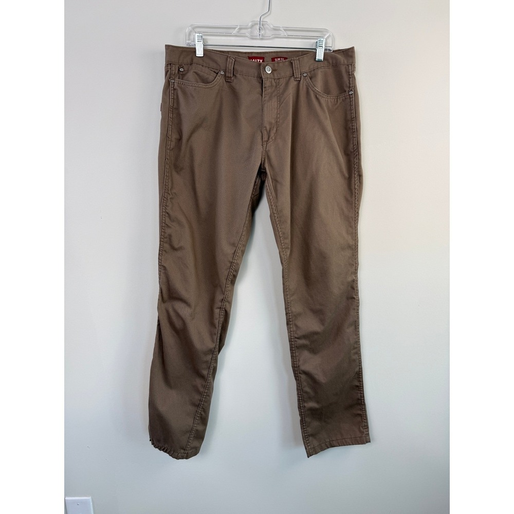 Salty Slim Fit Jeans Mens 36x32 Taupe Cotton Blend Five Pocket Casual Pants